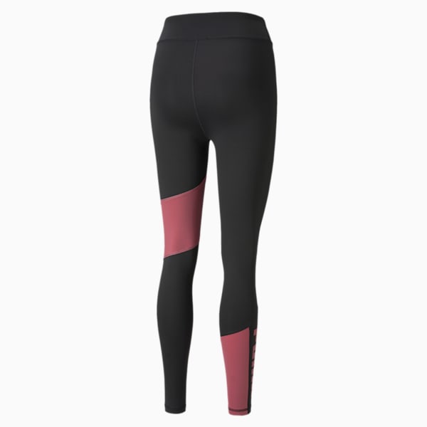 Favourite Logo High Waist 7/8 Women's Training Tights, Puma Black-Mauvewood, extralarge-IND