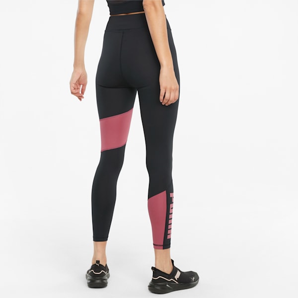 Favourite Logo High Waist 7/8 Women's Training Tights, Puma Black-Mauvewood, extralarge-IND