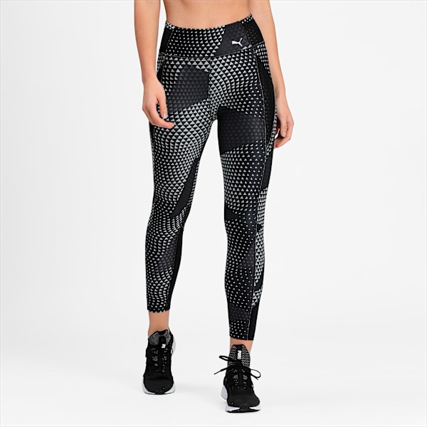 Favourite Printed High Waist 7/8 Women's Training Tights, Puma Black-AOP, extralarge-IND