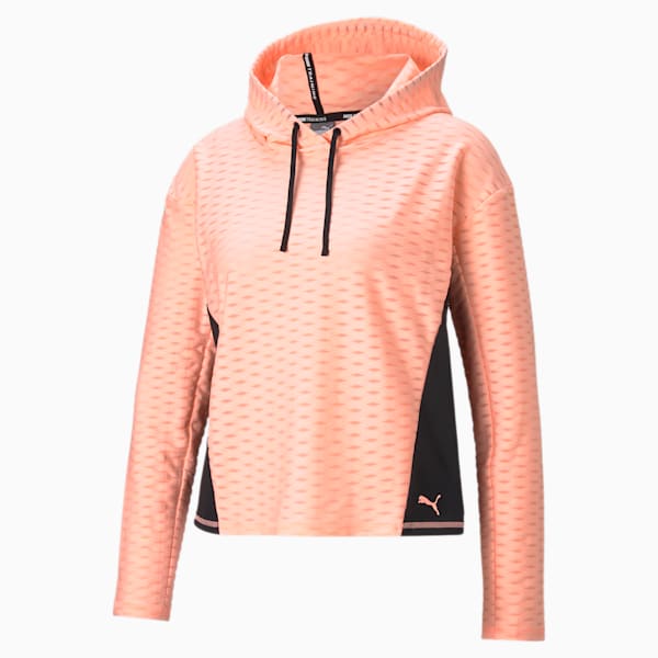Train Flawless Women's Training Hoodie, Elektro Peach, extralarge-IND