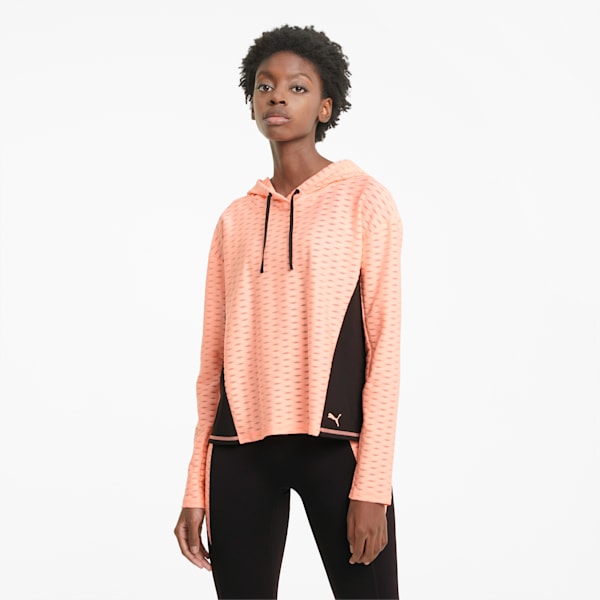 Train Flawless Women's Training Hoodie, Elektro Peach, extralarge-IND
