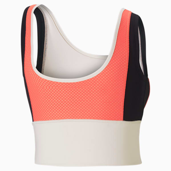 Fitted Women's Training Crop Tank, Georgia Peach-multi, extralarge