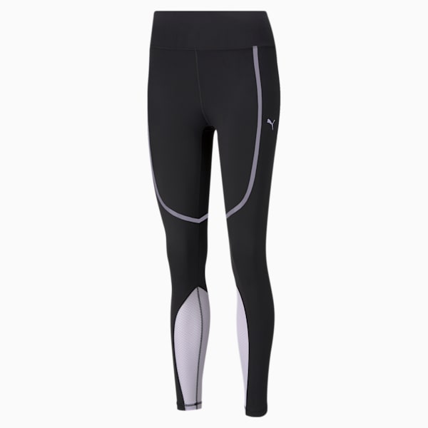 Bonded High Waist Full Length Women's Training Leggings, Puma Black-Light Lavender, extralarge-IND