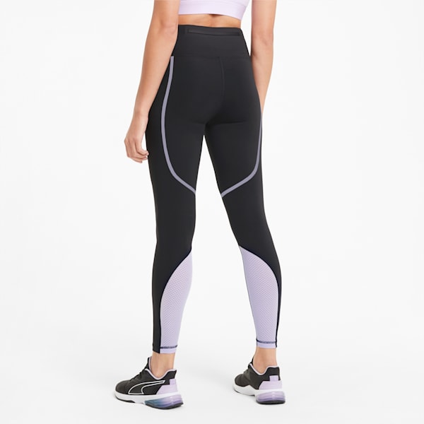 Train Women's Bonded High Waist Leggings, Puma Black-Light Lavender, extralarge