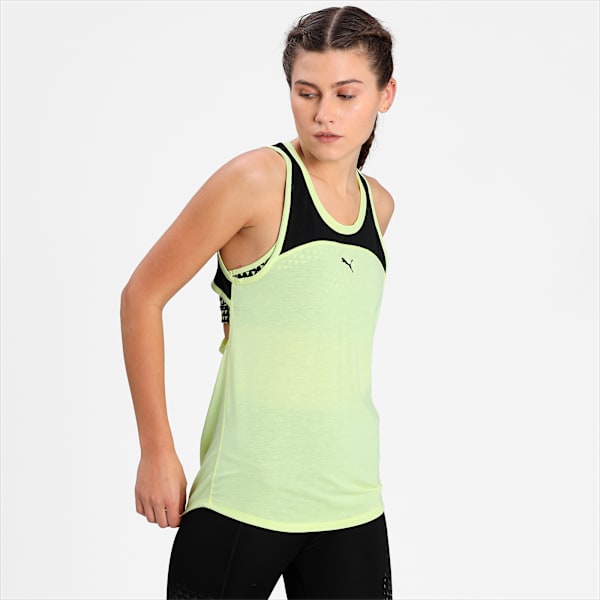 Layers Women's Training Tank Top, SOFT FLUO YELLOW-Puma Black, extralarge-IND