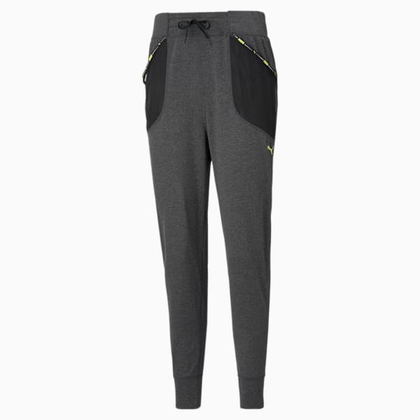 Train Logo Women's Training Sweatpants, Dark Gray Heather, extralarge-IND