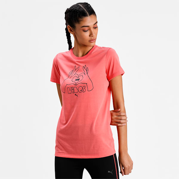 Performance Slogan Women's Training T-Shirt, Georgia Peach, extralarge-IND