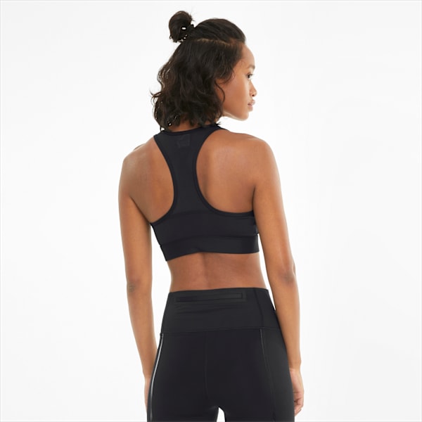 Front Zip Women's High Impact Bra, Puma Black, extralarge