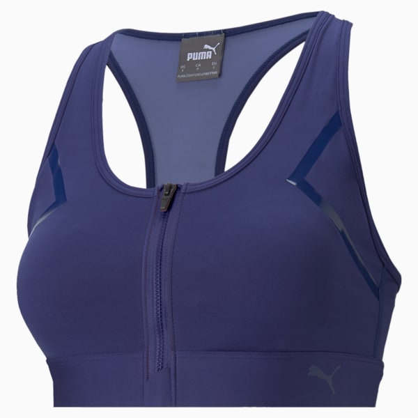 Puma Front Zip High Impact Sports Bra Black