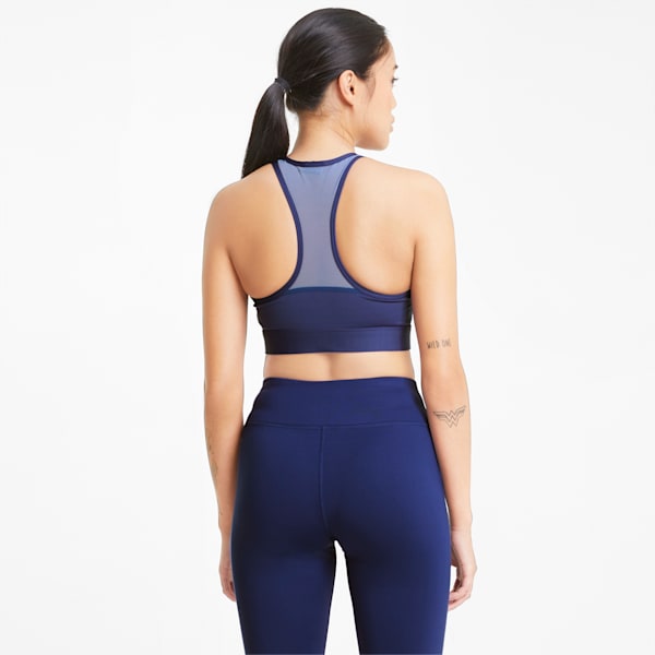 Buy Puma Mid Impact Fit Women Blue Sports Bra Online