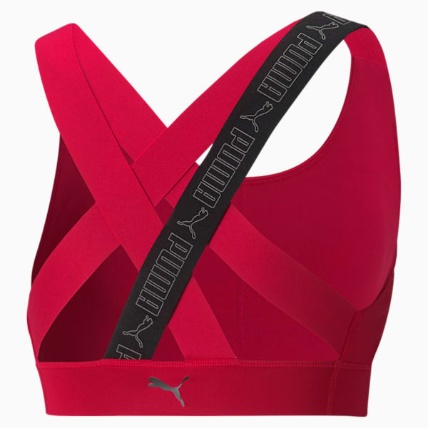 Feel It Mid Impact Women's Training Bra, Persian Red-Print, extralarge-IND