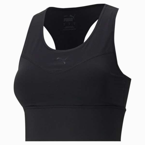 Mid Impact Long Line Women's Training Bra, Puma Black, extralarge-IND