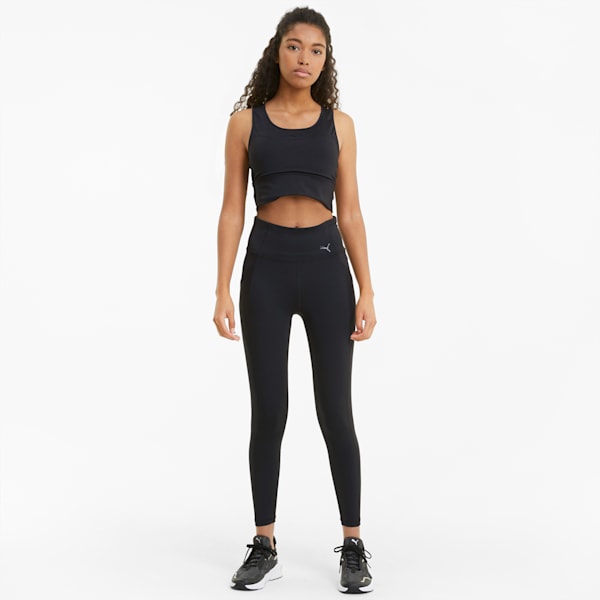 Mid Impact Long Line Women's Training Bra, Puma Black, extralarge-IND
