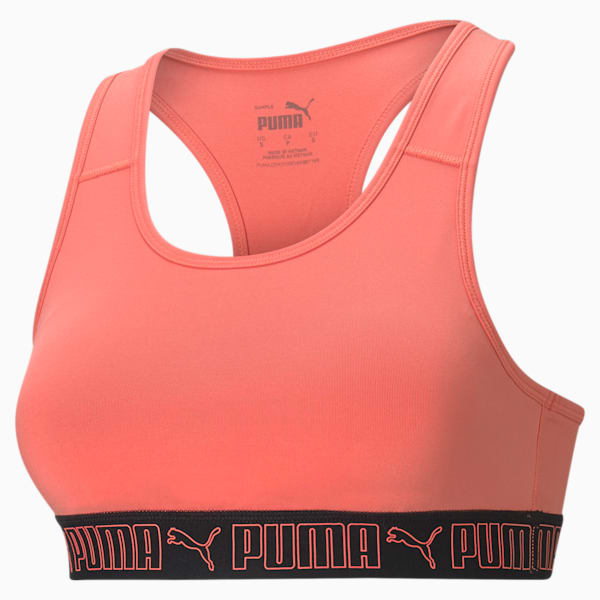 Mid Impact Elastic Women's Training Bra, Georgia Peach, extralarge-IND