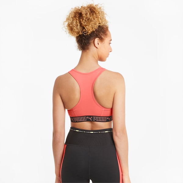 Mid Impact Elastic Women's Training Bra, Georgia Peach, extralarge-IND