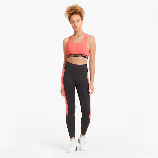Mid Impact Elastic Women's Training Bra, Georgia Peach, extralarge-IND