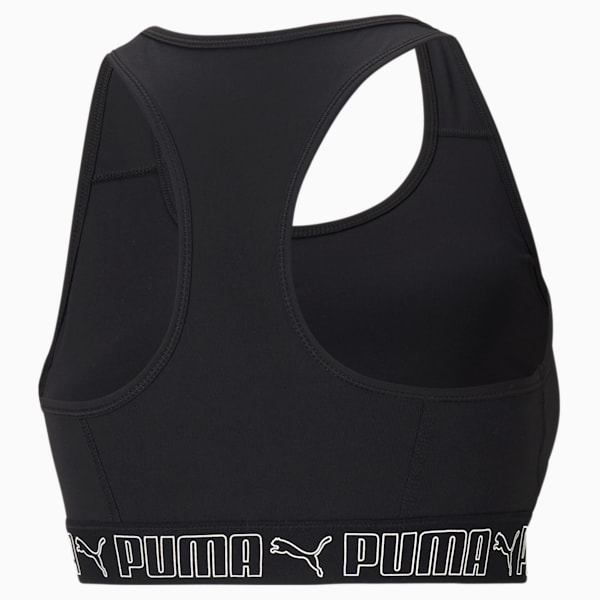 Mid Elastic Padded Women's Training Bra, Puma Black, extralarge-AUS