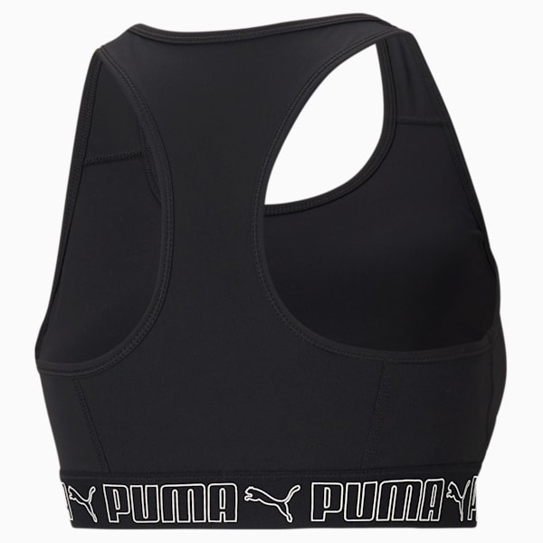 Mid Elastic Padded Women's Training Bra, Puma Black, extralarge-IND