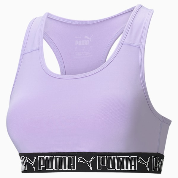 Mid Elastic Padded Women's Training Bra, Light Lavender, extralarge-IND