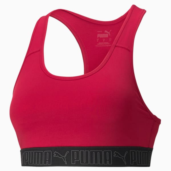 Mid Elastic Padded Women's Training Bra, Persian Red, extralarge-IND