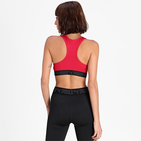Mid Elastic Padded Women's Training Bra, Persian Red, extralarge-IND