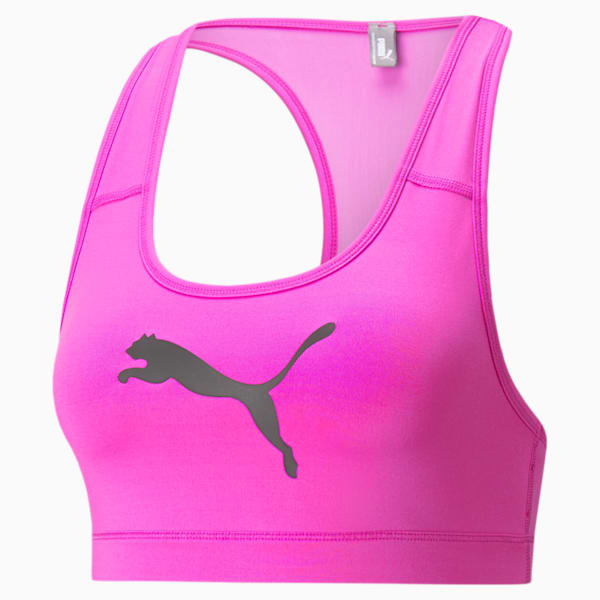 Mid Impact 4Keeps Training Bra, Deep Orchid-Puma Black-CAT, extralarge-GBR