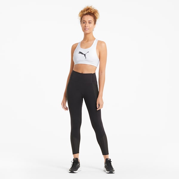 Soutien-gorge d’entraînement pour femme intensité moyenne 4Keeps, Puma White-black BIG CAT, extralarge