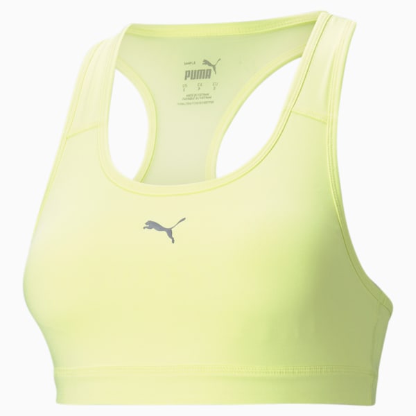 4Keeps Mid Impact Women's Training Bra, SOFT FLUO YELLOW, extralarge-IND