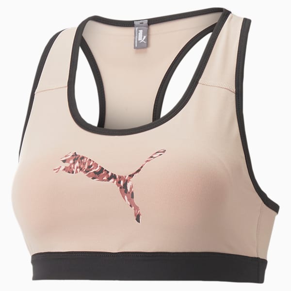 Mid 4Keeps Graphic Women's Training Sports Bra, Rose Quartz, extralarge-IND