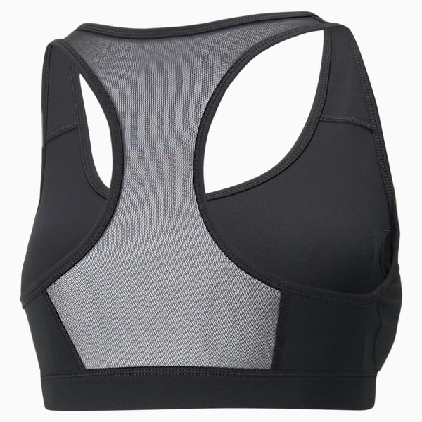 Mid 4Keeps Graphic Women's Training Sports Bra, PUMA Black-Monarch Puma Fill, extralarge-IND