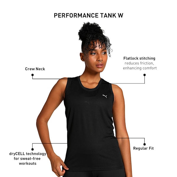 Performance Women's Training Tank Top, Puma Black, extralarge-IND