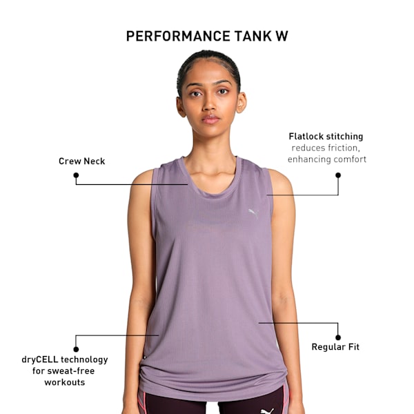 Performance Women's Training Tank Top, Pale Plum, extralarge-IND