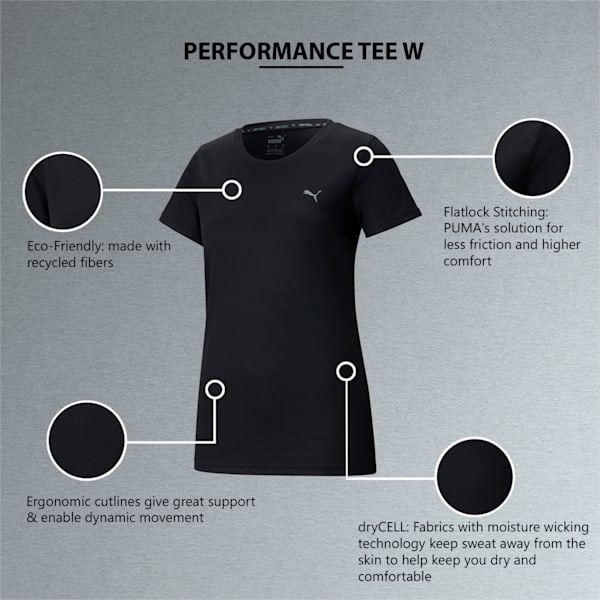 Performance Regular Fit Women's Training  T-shirt, Puma Black