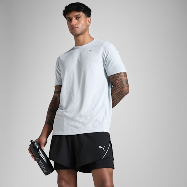 Performance Short Sleeve Men's Training  T-shirt, Platinum Gray, extralarge-IND