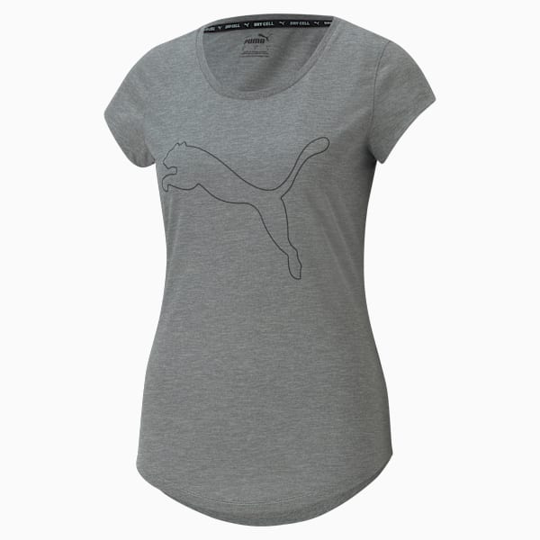 Performance Heather Cat Women's Training  T-shirt, Medium Gray Heather, extralarge-IND