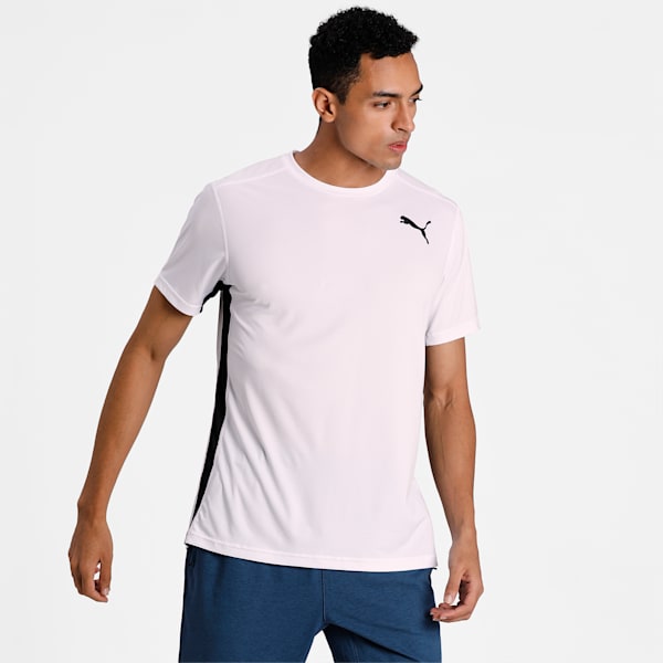 Cross the Line 2.0 Men's Track and Field Performance Fit T-shirt, Puma White-Puma Black, extralarge-IND