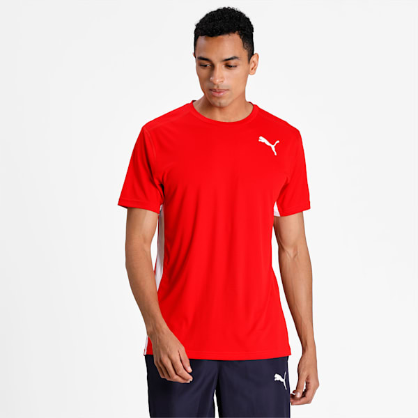 Cross the Line 2.0 Men's Track and Field Performance Fit T-shirt, Puma Red-Puma White, extralarge-IND