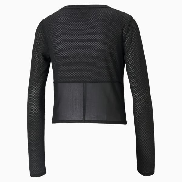 Mesh top long sleeve black on sale