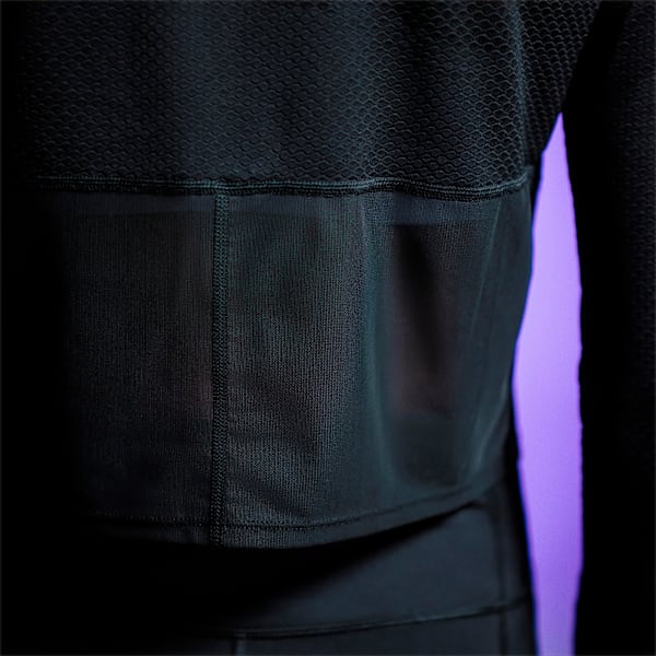 Mesh Women's Long Sleeve Training Top, Puma Black, extralarge