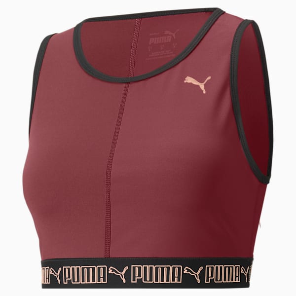 PUMA Elastic Women's Training Tight Crop Top, Mauvewood, extralarge-IND
