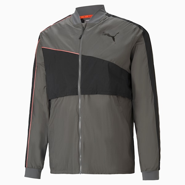 Run Ultra Men's Running Jacket, CASTLEROCK-Grey Dawn, extralarge-IND