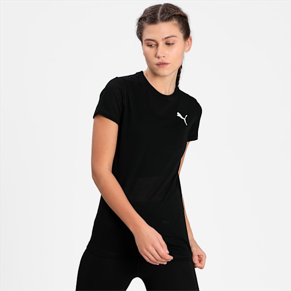 Graphic Short Sleeve Women's Training  T-shirt, Puma Black, extralarge-IND