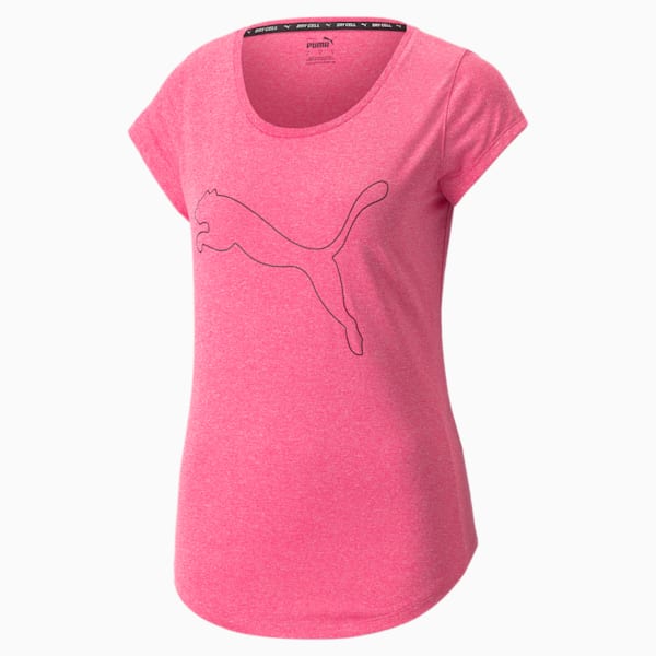 Performance Heather Cat Women's Training  T-shirt, Sunset Pink Heather, extralarge-IND