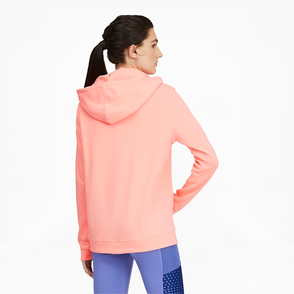 Logo Women's Training Hoodie, Elektro Peach, extralarge