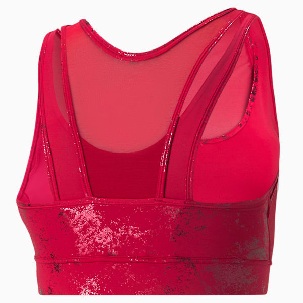 Fashion Luxe ELLAVATE Women's Training Bra, Persian Red-Matte foil print