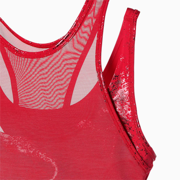 トレーニング FASHION LUXE ELLAVA ブラトップ ミディアムサポート ウィメンズ, Persian Red-Matte foil print, extralarge-JPN