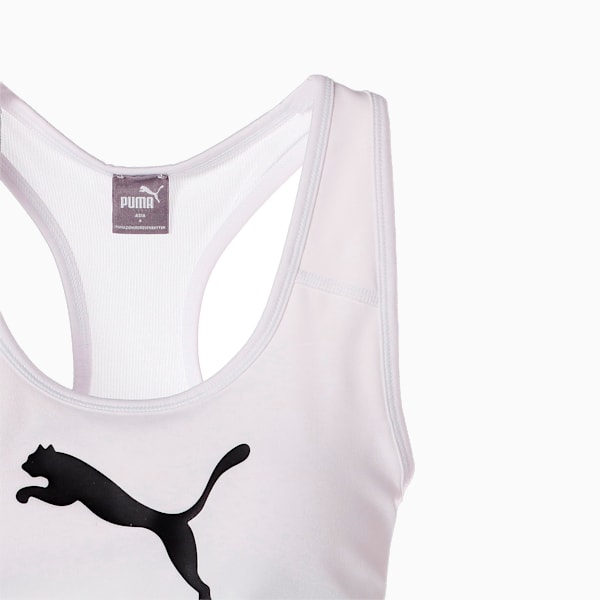 ウィメンズ トレーニング 4キープ グラフィック ブラトップ 中サポート, Puma White-Black Cat