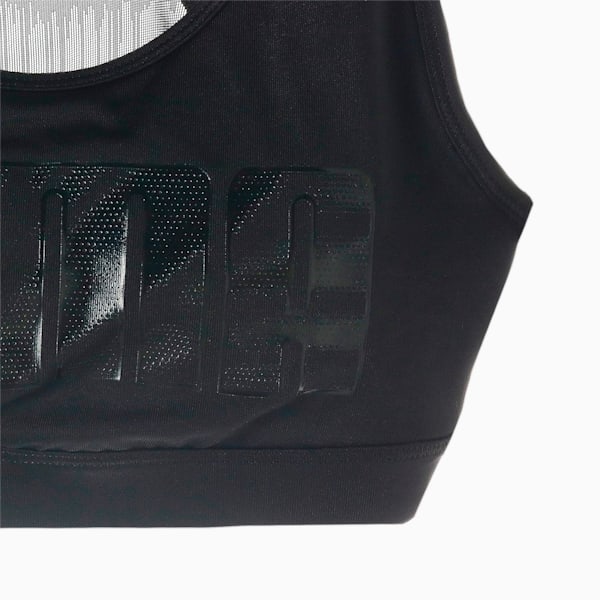 ウィメンズ トレーニング 4キープ グラフィック ブラトップ 中サポート, PUMA Black-Monarch Puma Fill