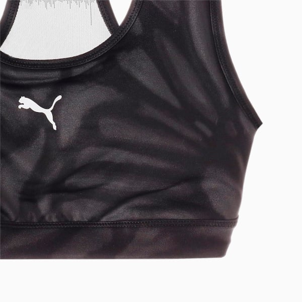 ウィメンズ トレーニング 4キープ グラフィック ブラトップ 中サポート, PUMA Black-Monarch AOP