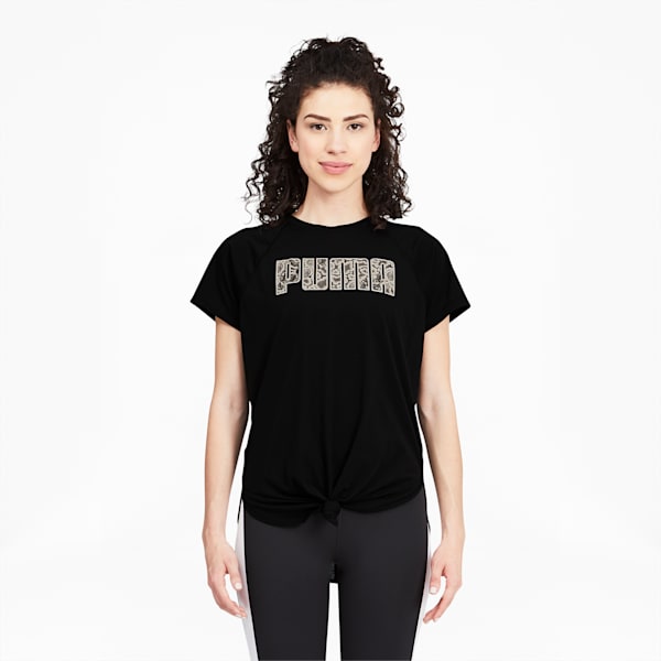 Digital Logo Women's Training Tee, Puma Black-Eggnog, extralarge